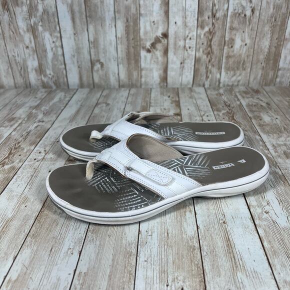 Clark’s cloudsteppers brinkle sandal white Womens 8 - Picture 2 of 7